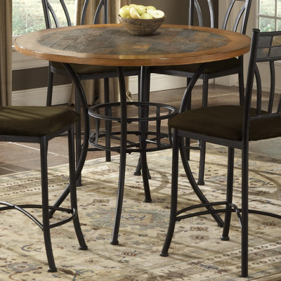 Bernards Rock Wood / Stone Pub Table Set