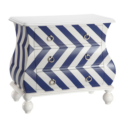 Chevron Bombe 3 Drawer Chest by Intelligent Design -image