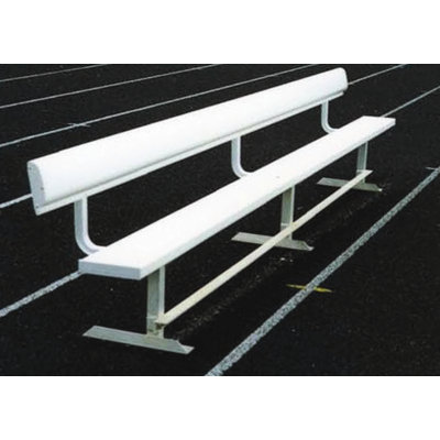 All Star Bleachers 15' W Aluminum Frame Team Bench with Optional Back & Contour Seat