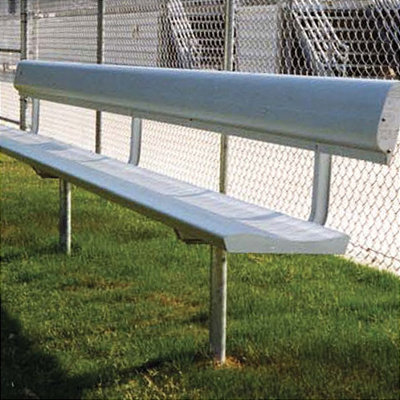 All Star Bleachers 21' W Aluminum Frame Team Bench with Optional Back & Contour Seat