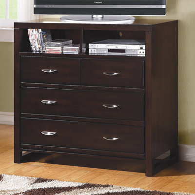 Paula II 4 Drawer Media Chest by Woodbridge Home Designs -image