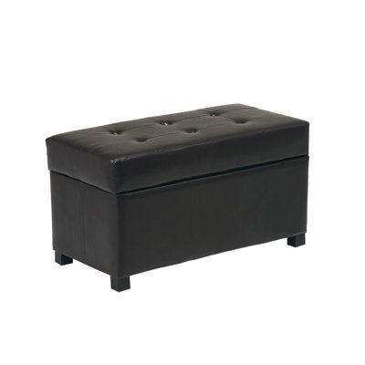 OSP Designs Metro Collection Rectangular Vinyl Storage Ottoman