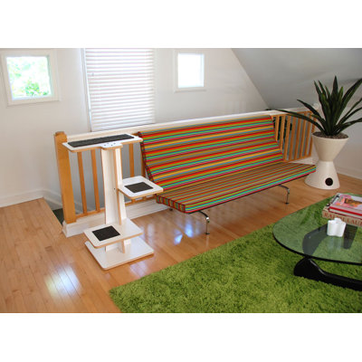 Square Cat Habitat 36" Acacia Cat Tree