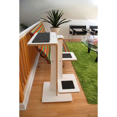 Square Cat Habitat 36" Acacia Cat Tree