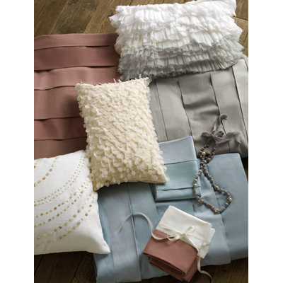 Blissliving Home Opera Pillow in White / Dove Grey