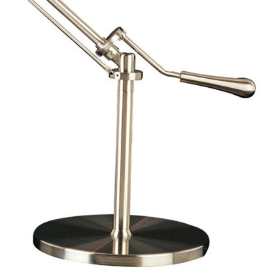 ET2 Tuxedo Swing Arm Table Lamp in Satin Nickel