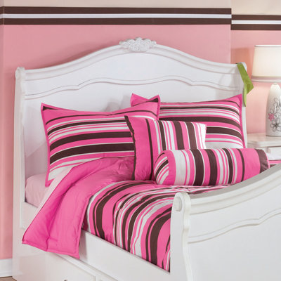Lydia Sleigh Bedroom Set with Twin Trundle Panel in White by Signature Design by Ashley -image