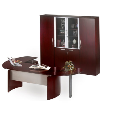 Mayline Group Napoli L-Shape Desk Office Suite