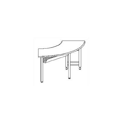 Mayline Group Conclave: 67" x 24" Crescent Meeting/Training Table