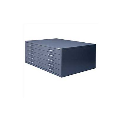 Mayline Group C-File: Five-Drawer Flat File with Optional Bookshelf Base