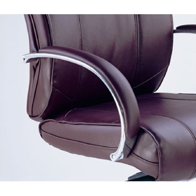 Mayline Group Mercado Mid-Back Leather Office Chair with Arms