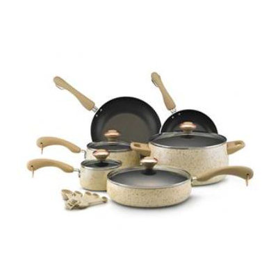 Paula Deen Porcelain Nonstick Aluminum 15-Piece Cookware Set