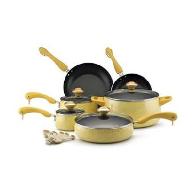 Paula Deen Porcelain Nonstick Aluminum 15-Piece Cookware Set