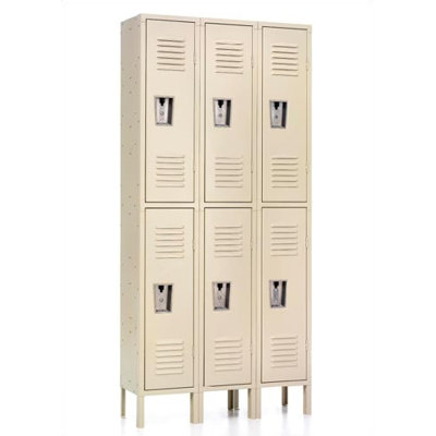 Republic Quick Ship: Standard Locker - Double Tier - 3 Sections (Unassembled)