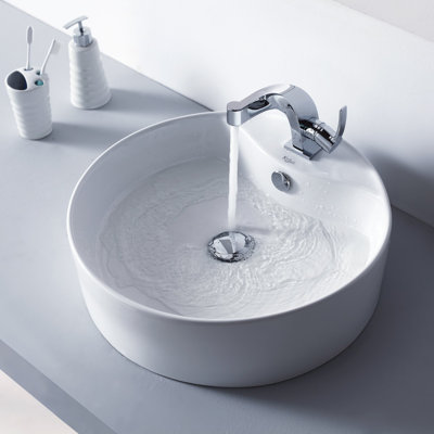 Kraus Bathroom Combos Single Hole Typhon Faucet with Single Handle