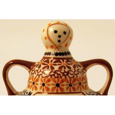 Euroquest Imports Polish Pottery Butter Lady Covered Butter Dish
