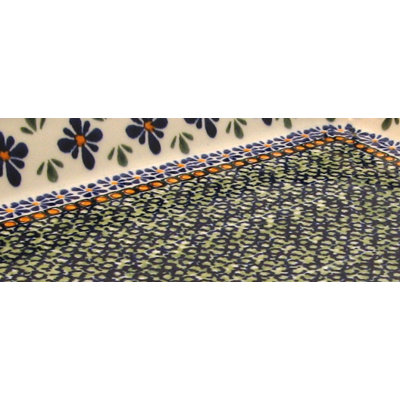 Euroquest Imports Polish Pottery 12"  Rectangular Baking Pan - Pattern DU60