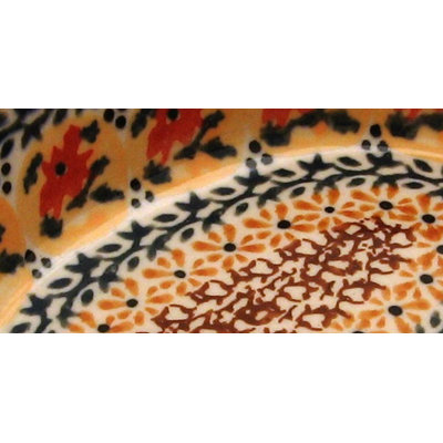 Euroquest Imports Polish Pottery 6" Oval Baking Pan - Pattern DU70
