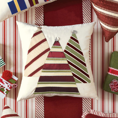 Eastern Accents Candy Cane Christmas Tree Decorative Pillow
