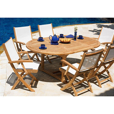 Three Birds Casual Teak Chelsea Riviera 4 Piece Dining Set
