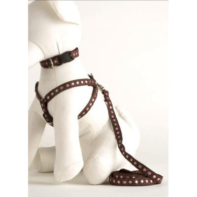 Cinnamon Brown and Pink Dog Harness