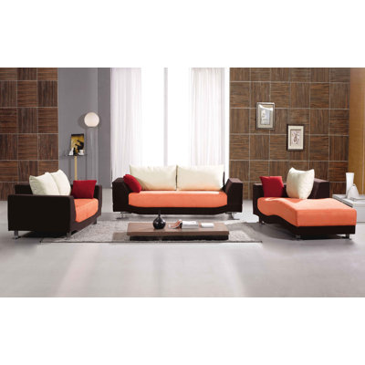 Hokku Designs Morganite Leatherette Chaise Lounge