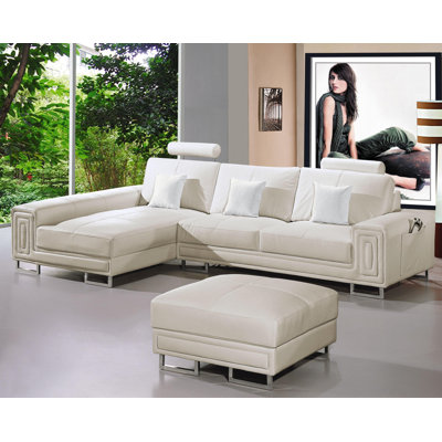 Hokku Designs Martini Leather Sectional
