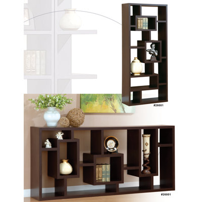 Hokku Designs Bradshaw Unique Bookcase / Display Cabinet in Red Cocoa