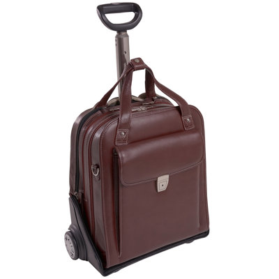 Siamod Pastenello Leather Vertical Detachable-Wheeled Laptop Case