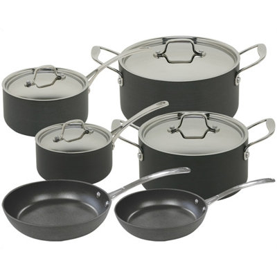 Vulcano Hard Anodized Aluminum 10-Piece Cookware Set