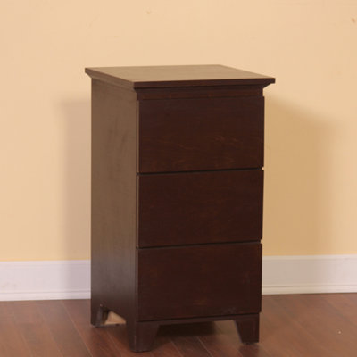 Click To Image : Flat Shaker 3 Drawer Nightstand by Gothic Furniture Now