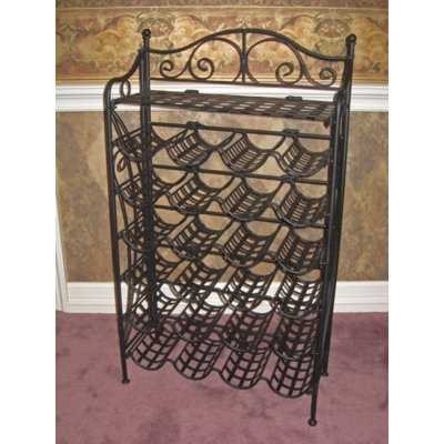 International Caravan Iron Patio 24 Bottle Wine Rack