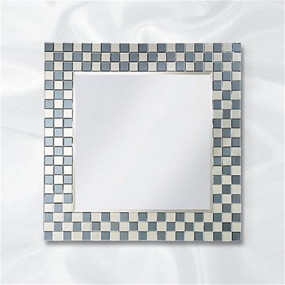 Michael Wall Mirror in Checkerboard Mirror Frame
