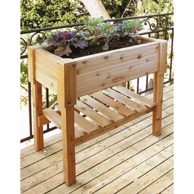 Cedar Creek Large Cedar Rectangular Raised Container Garden