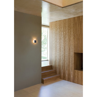 Vibia Beta Square Wall Sconce in Soft Black Lacquer
