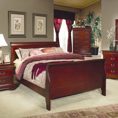 Louis Philipe Sleigh Bed by Wildon Home ® -image
