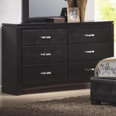 Kearny 6 Drawer Faux Leather Dresser by Wildon Home ® -image