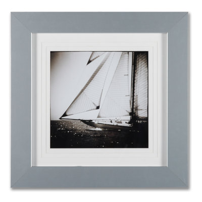 Graham & Brown Sailing Ships  Framed Print Art - 16" X 16" (Set of 2)