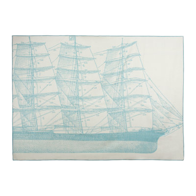 Thomas Paul Maritime Throw Blanket in Aqua