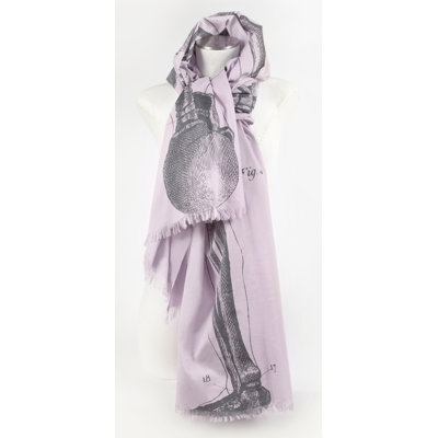 Thomas Paul Skeleton Cotton Voile Scarf in Lavender