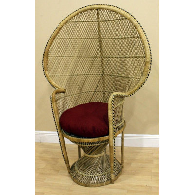 Hospitality Rattan Peacock Buri Fabric Arm Chair