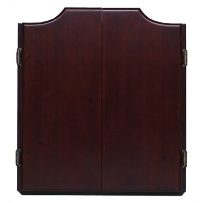 Triumph Sports USA Solid Pine Dartboard Cabinet in Mahogany Finish