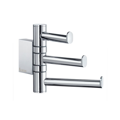 Smedbo Air Swing Arm Triple Hook in Polished Chrome