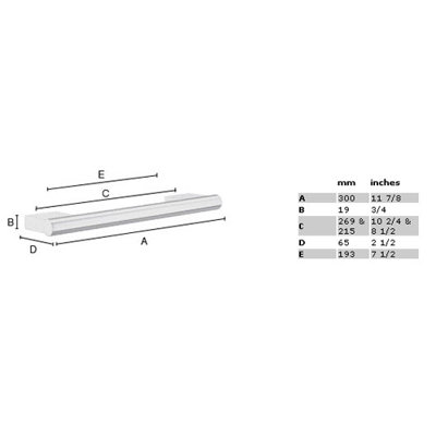 Smedbo Air Grab Bar in Polished Chrome