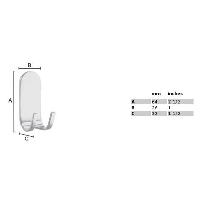 Smedbo Sideline Adhesive Holder in Polished Chrome