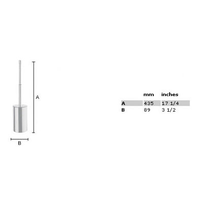Smedbo Outline Lite Toilet Brush with Movable Lid in Polished Chrome