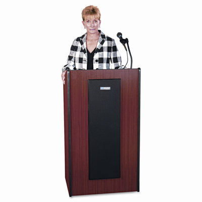AmpliVox Sound Systems Presidential Plus Lectern, 25-1/2w x 20-1/2d x 46-1/2h, Mahogany                                                             