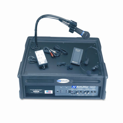 AmpliVox Sound Systems Amplipod Wireless Portable Podium/Lectern, Black