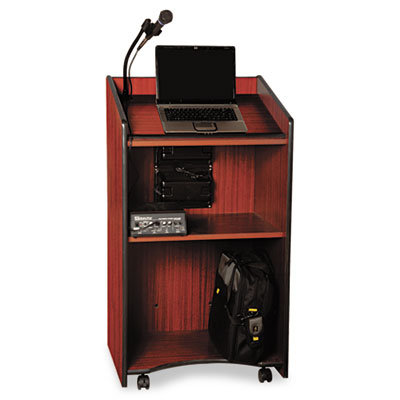 AmpliVox Sound Systems Presidential Plus Lectern, 25-1/2w x 20-1/2d x 46-1/2h, Mahogany                                                             