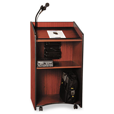 AmpliVox Sound Systems Presidential Plus Lectern, 25-1/2w x 20-1/2d x 46-1/2h, Mahogany                                                             